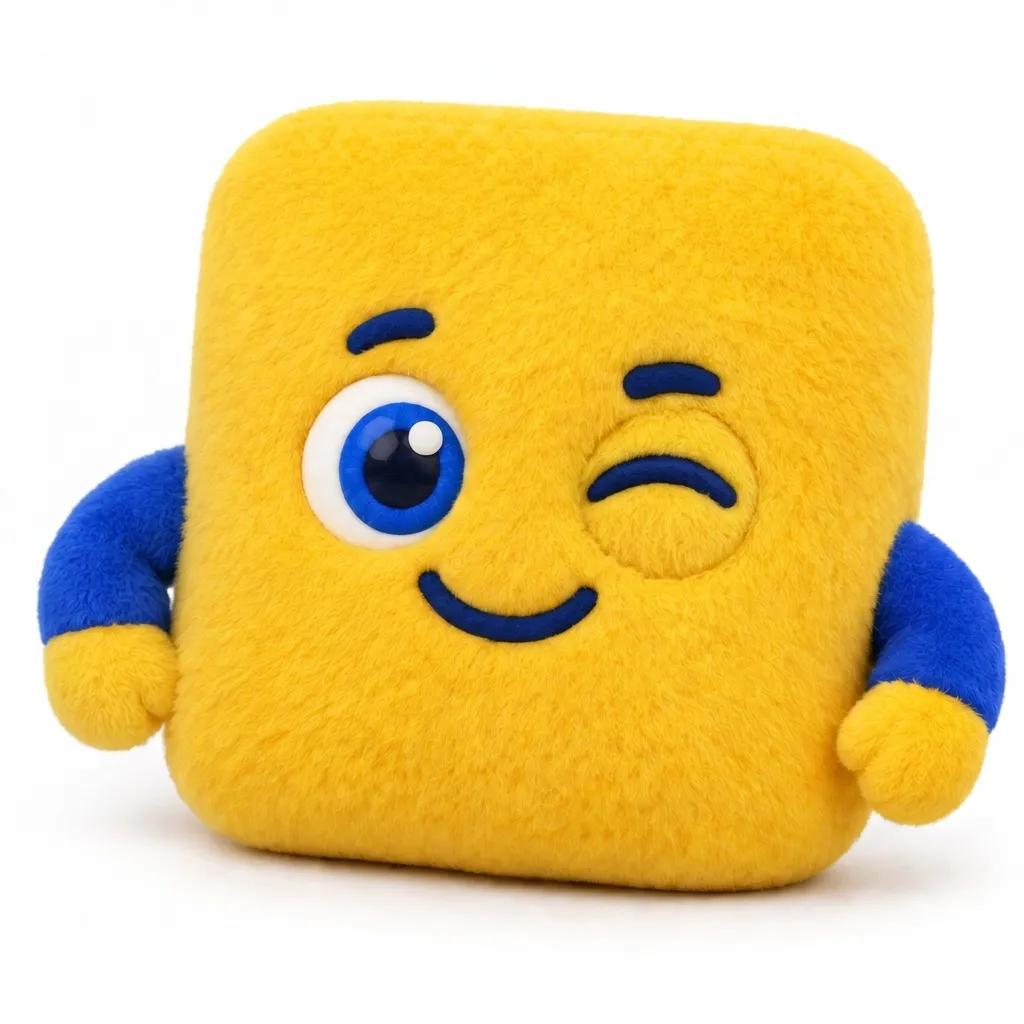 Webbie the mascot winking